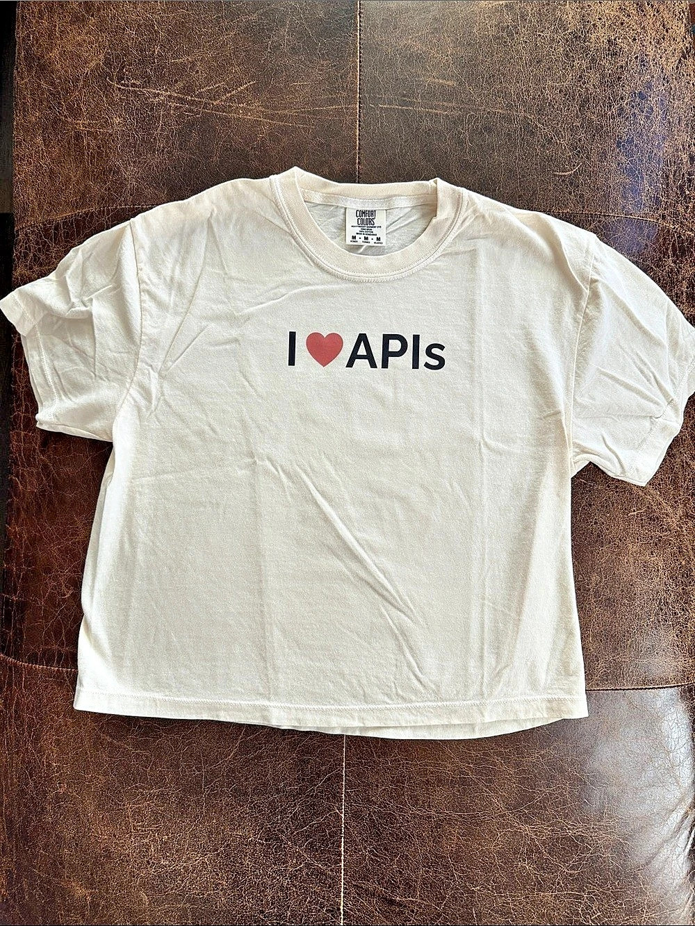 Cotton graphic tee I love APIs Size Medium